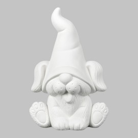 Ceramic Bisque Puppy Gnome - Case of 6 Ceramic Bisque Puppy Gnome - Case of 6